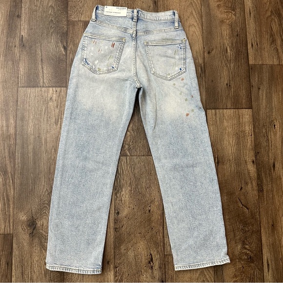 Arizona Jean Vintage Straight High Rise Paint Splash Design Jeans Women’s Sz 0 - Picture 3 of 8
